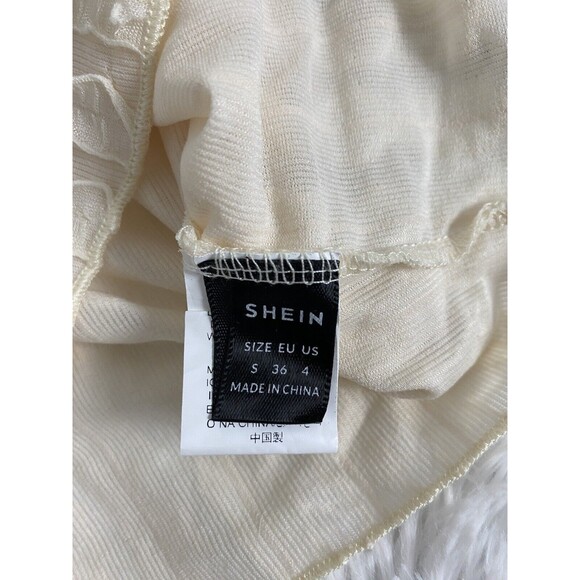 Shein Womens 2 Piece Set Mini Skirt Tank Top Beige Size S Sleeveless Outfit - Picture 6 of 13